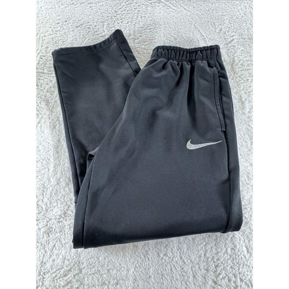 Nike Therma-Fit Black Open Leg Athletic Sweat Pants Workout‎ Medium Men's Clean
